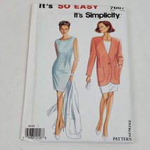 Vintage Simplicity 7667 Sewing Pattern Miss Jacket Dress In 7 Sizes 8-20 - $11.30