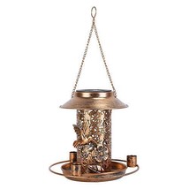 [Pack of 2] Solar Bird Feeder Decorative Hanging Bird Feeder Lantern Warm Whi... - £34.95 GBP