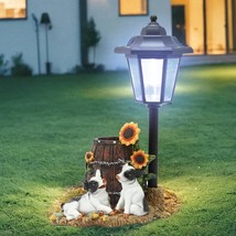 Solar Garden Country Farm Reading Pigs With Light, Outside-Outdoor Decor... - $50.99