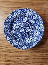 Vintage Porcelain Salad Plates Crownford Burleigh China Blue Calico 7½” ... - £39.39 GBP