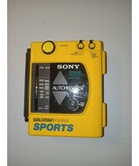 Sony Walkman Sport Radio WM-AF54 Vintage Yellow Cassette Player works - $69.29