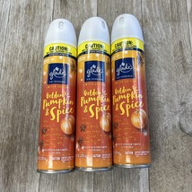 3 Glade Limited Edition Air Freshener Aerosol Spray Golden Pumpkin &amp; Spi... - $15.72