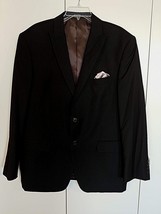 ASSETS/ANDREW FEZZA MEN&#39;S LINED BLACK SPORT JACKET-POCKET SQUARE-42R-BAR... - £10.25 GBP