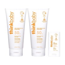 SUNSCREEN SUNBLOCK BABY THINKBABY MINERAL LOTION SPF 50 STICK SPF 30 INF... - $30.99