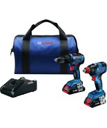 Bosch GXL18V-233B25 18V 2-Tool Combo Kit with 1/2 In. Hammer Drill/Drive... - £292.55 GBP