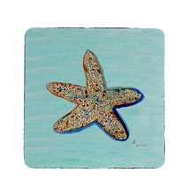 Betsy Drake Aqua Starfish Coaster Set of 4 - £27.21 GBP