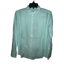 Everlane Womens Cotton Oversized Shirt 2 Mint Green White Pinstripe Butt... - $15.04