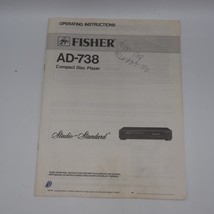 Fisher AD-738 CD Compact Disc Reproductor Instrucciones Manual - $35.00