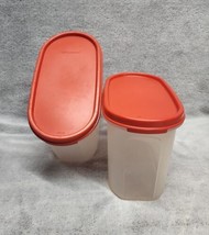Vtg Tupperware Modular Mates 1612-3 Container &amp; Lid Paprika Qty 2 - £12.48 GBP