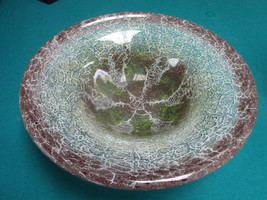 German Glass Bowl Karl Wiedmann WMF Ikora, 1930s Art Deco BROWN GREEN GREY - £356.97 GBP