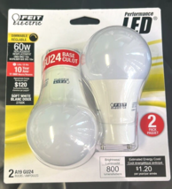 Feit Electric Performance Soft White LED Light Bulb A19 - Gu24 Base- 60w  2 Pack - $15.74