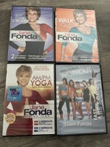 Jane Fonda 4 DVD LOT, Prime Time Fit &amp; Strong, Walk Out, AM/PM Yoga &amp; Abs Sculpt - £9.02 GBP