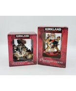 2 Vtg Kirkland Collectible Christmas Ornaments Garland Bear + Santa&#39;s Te... - £7.90 GBP