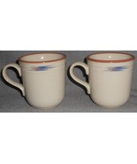 Set (2) Noritake Stoneware RAINDANCE PATTERN Handled Mugs - $363.96 MXN