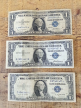 LOT of 3 - 1$ Silver Certificate Series 1957 &amp; 1935 G - £11.84 GBP