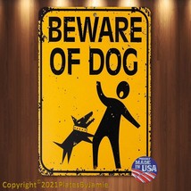  BEWARE OF DOG ALUMINUM SIGN 8&quot; x 12&quot; WITH MOUNTING HOLES NEW FUNNY - $19.67