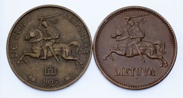 Lithuania 2-Coin Set // 1925 10 Centu (XF) & 1936 5 Centai (AU) - $59.40