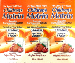 Motrin Children&#39;s Oral Ibuprofen Suspension Berry Flavor (4 Oz x 3) EXP ... - $448.78 MXN