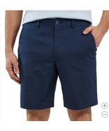 Lands&#39; End Mens Shorts Blue Chino Golf Pockets Stretch Elastic Waist Fla... - $58.79 CAD