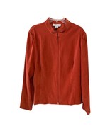 Dressbarn Faux Suede Rust Jacket – Women’s XL – Mandarin Collar – Zip Fr... - $30.08 CAD