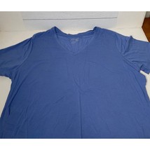 Terra &amp; Sky Blue Short Sleeve V-Neck T-Shirt Plus Size Womens 2X 20W-22W - $24.99