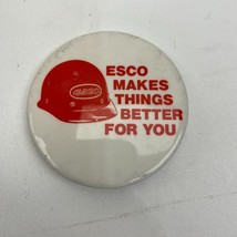 Vintage Pin ~ Esco Makes Things Better For You ~ White/Red - £3.16 GBP