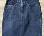 VTG Calvin Klein Jean Skirt 80&#39;s Denim Size 5 Made In USA Knee Length - £17.49 GBP