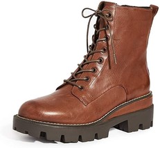 NEW SAM EDELMAN  BROWN  LEATHER  COMBAT BOOTS SIZE 8.5 M $180 - £104.07 GBP