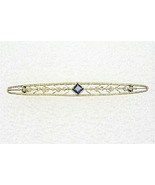 Vintage Blue Topaz 14k Yellow Gold Pin 3.3g - $563.50