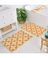 Welhome Purely Organic Bath Rug Orange Cream 2-Pack Printed Butta 24&quot; x 36&quot; - $91.40 CAD