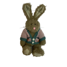 Vtg Berkeley Designs Bunny Rabbit Jointed Plush w SWEATER Poseable Ears EASTER - £11.69 GBP