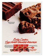 Betty Crocker Double Chocolate Brownies Vintage 1985 Full-Page Print Magazine Ad - £7.75 GBP
