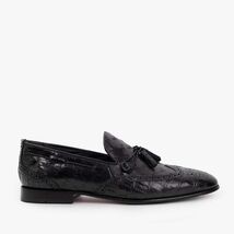 The Istanbul Black Leather Tassel Loafer Men Shoe image 2
