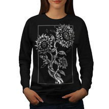 Wellcoda Sunflower Womens Sweatshirt, Helianthus Casual Pullover Jumper - £23.10 GBP+