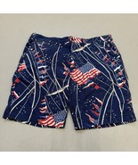 Polo Ralph Lauren Shorts Mens 42 Blue Relaxed Fit Sailing American Flag USA - $41.38 CAD