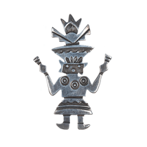 40&#39;s-50&#39;s Navajo stamped silver kachina pin - $183.15