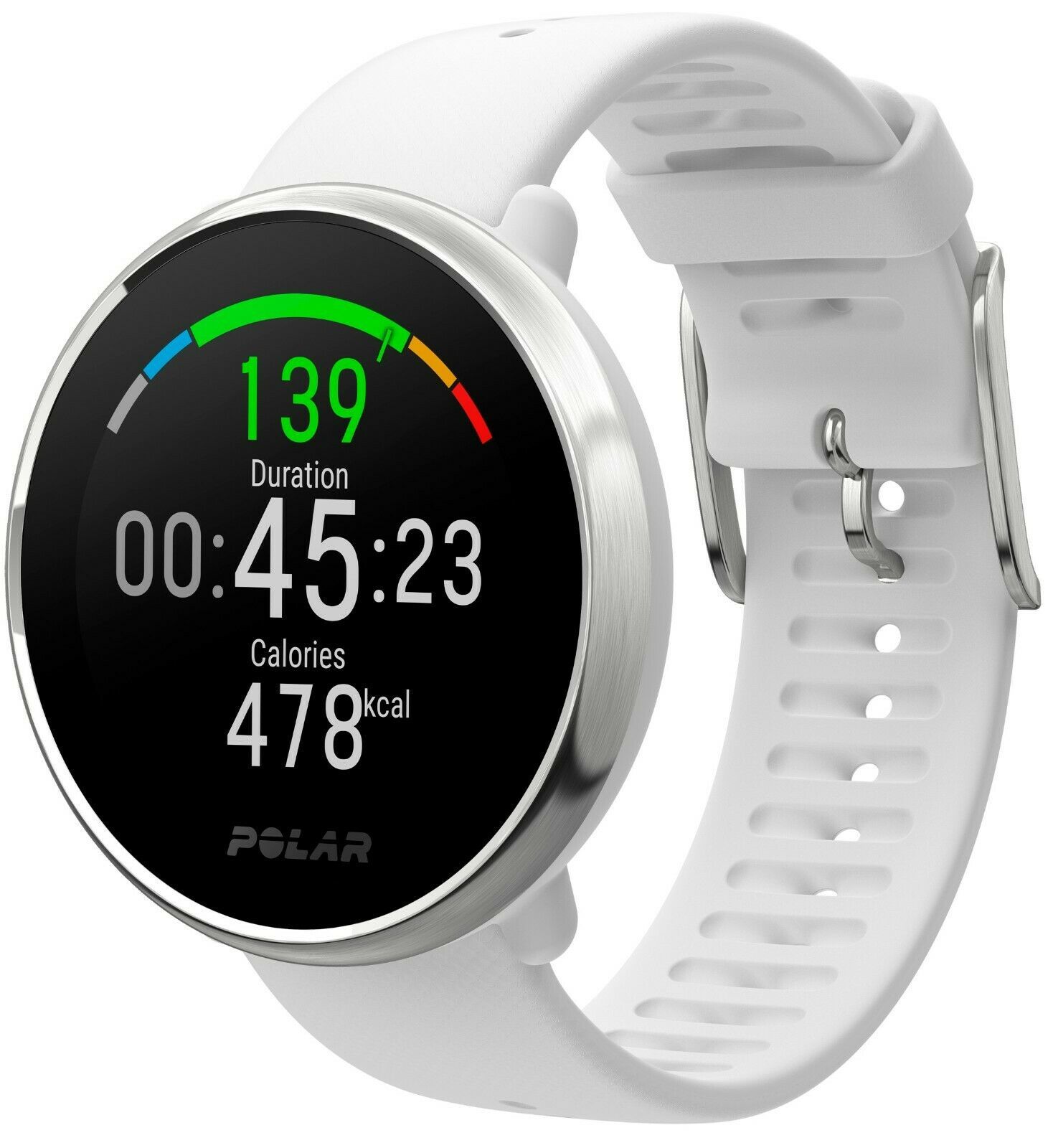 Polar Ignite Fitness Watch, White-Silver, 90071063 - $229.95