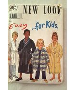 SIMPLICITY 6821 KIDS EASY ROBE PATTERN New Look  sz A  AGES 3 - 8 - $6.00