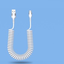 66W 5A Fast Charging USB Type C Cable 3A MiUSB Spring Car USB Cable for ... - $7.31