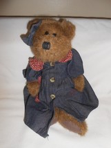 The Boyds Collection Vintage Plush Teddy Bear wearing Jean Dress matching pants - £11.70 GBP