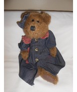 The Boyds Collection Vintage Plush Teddy Bear wearing Jean Dress matchin... - £11.26 GBP