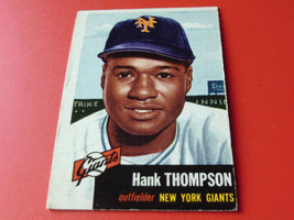 1953  TOPPS   # 20    HANK  THOMPSON    NEW  YORK  GIANTS   BASEBALL  !! - $19.99