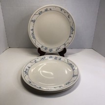 Corelle First of Spring 4 Dinner Plates 10.25&quot;  Blue Leaves White Flowers - $19.79