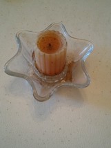 020 Vintage 6 Point Clear Glass Star Candle Holder Tea Lights - $93.01 MXN