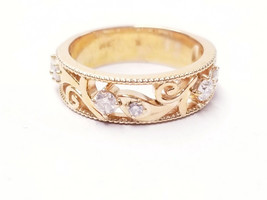 4Ct Round Cut Lab Created Diamond Engagement Ring In 14K Yellow Gold Finish - £70.59 GBP