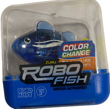 Zuru Robo Alive ROBO FISH Color Change Water Activated  Blue Toy Fish New! - £13.37 GBP