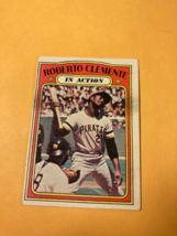 1972 Topps Baseball Roberto Clemente In Action #310 - £7.46 GBP