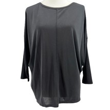 Black Shirt Tunic Top Medium Women&#39;s Middle seam New Ophelia Roe - £11.87 GBP