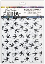 Dina Wakley Media Collage Tissue Paper  7.5&quot;X10&quot; 20/Pkg-Flying Things - £10.75 GBP