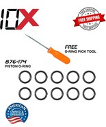 10 Pcs 876-174 Aftermarket Piston O-Ring For Hitachi NV45AB & Free Pick Tool - $10.89
